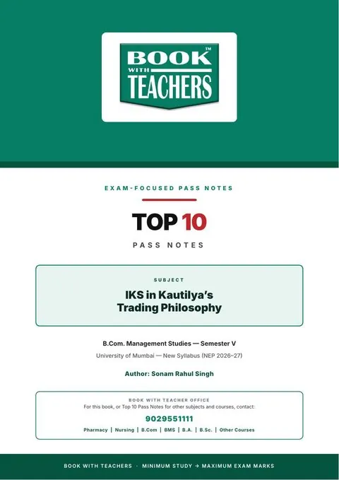 BMS IKS in Kautilya's Trading Philosophy Top 10 Pass Notes cover