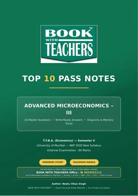 TYBA Advanced Microeconomics III Top 10 Pass Notes cover